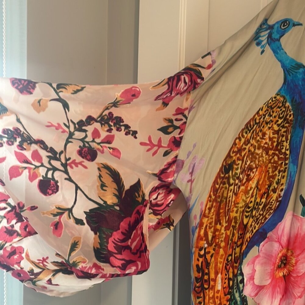 Aratta Silent Journey Fantasy Peacock Kimono - medium- NWT